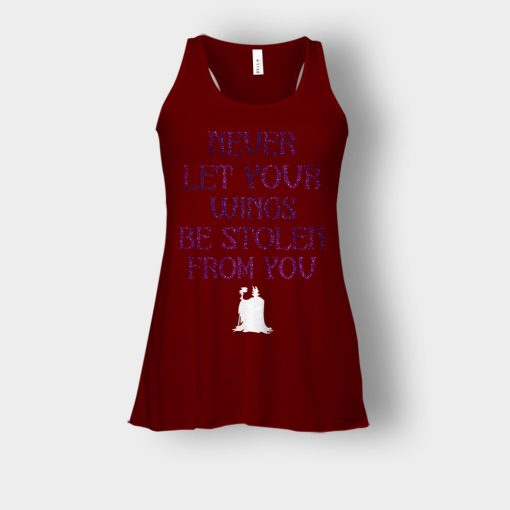 Never-Let-Your-Wings-Be-Stolen-From-You-Disney-Maleficient-Inspired-Bella-Womens-Flowy-Tank-Maroon