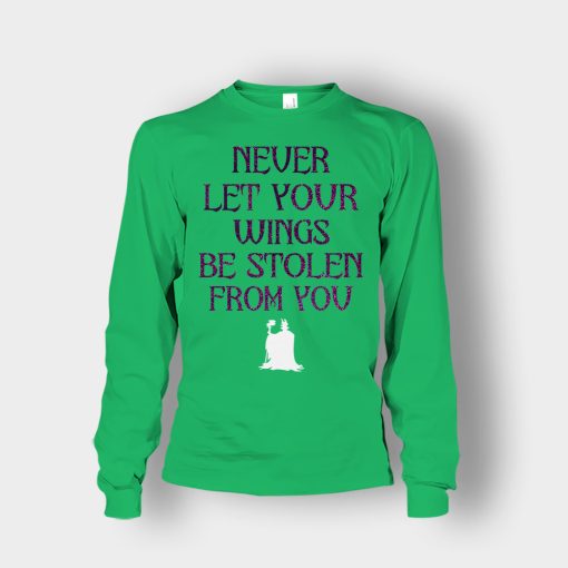 Never-Let-Your-Wings-Be-Stolen-From-You-Disney-Maleficient-Inspired-Unisex-Long-Sleeve-Irish-Green