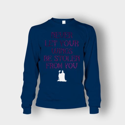 Never-Let-Your-Wings-Be-Stolen-From-You-Disney-Maleficient-Inspired-Unisex-Long-Sleeve-Navy