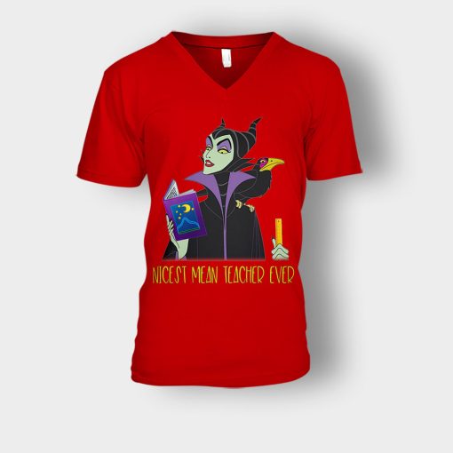 Nicest-Mean-Teacher-Ever-Disney-Maleficient-Inspired-Unisex-V-Neck-T-Shirt-Red