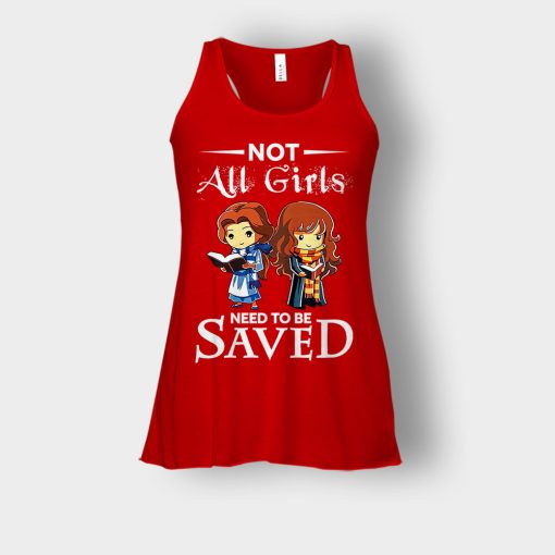 Not-All-Girls-Need-To-Be-Saved-Hermione-And-Belles-Disney-Beauty-And-The-Beast-Bella-Womens-Flowy-Tank-Red