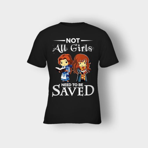 Not-All-Girls-Need-To-Be-Saved-Hermione-And-Belles-Disney-Beauty-And-The-Beast-Kids-T-Shirt-Black