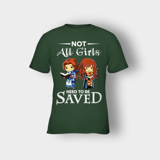 Not-All-Girls-Need-To-Be-Saved-Hermione-And-Belles-Disney-Beauty-And-The-Beast-Kids-T-Shirt-Forest