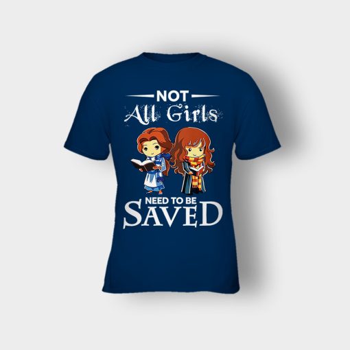 Not-All-Girls-Need-To-Be-Saved-Hermione-And-Belles-Disney-Beauty-And-The-Beast-Kids-T-Shirt-Navy