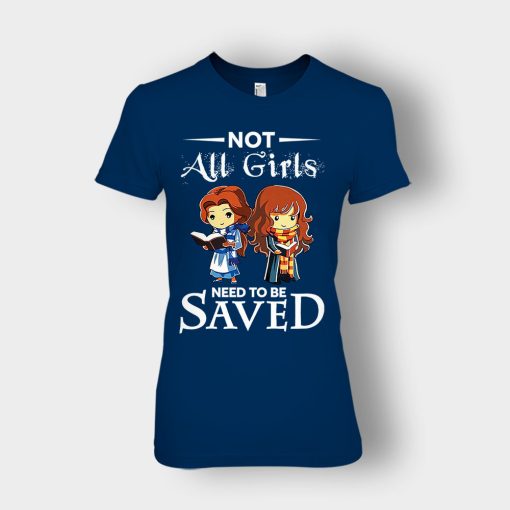 Not-All-Girls-Need-To-Be-Saved-Hermione-And-Belles-Disney-Beauty-And-The-Beast-Ladies-T-Shirt-Navy