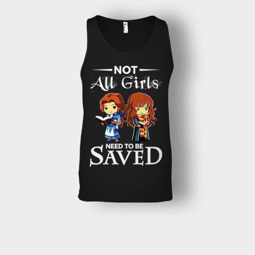 Not-All-Girls-Need-To-Be-Saved-Hermione-And-Belles-Disney-Beauty-And-The-Beast-Unisex-Tank-Top-Black