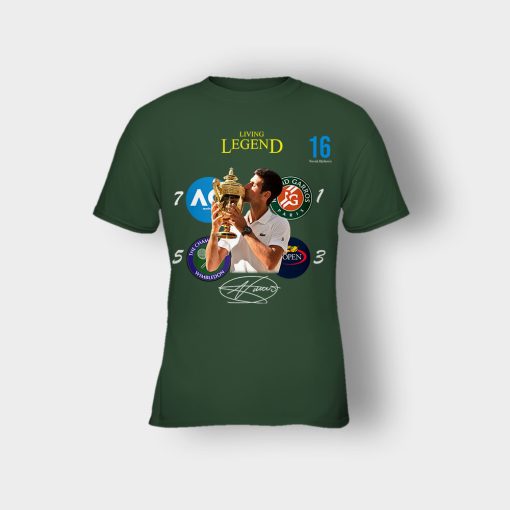 Novak-Djokovic-Living-Legend-Wimbledon-Champion-2019-Kids-T-Shirt-Forest