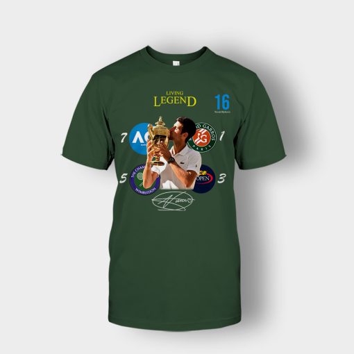 Novak-Djokovic-Living-Legend-Wimbledon-Champion-2019-Unisex-T-Shirt-Forest