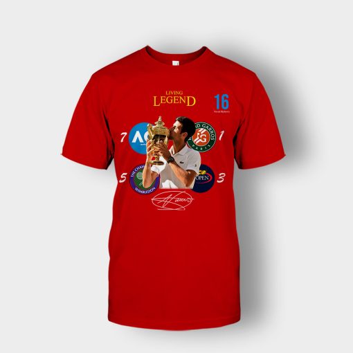 Novak-Djokovic-Living-Legend-Wimbledon-Champion-2019-Unisex-T-Shirt-Red