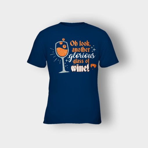 Oh-Look-Another-Glorious-Glass-Of-Wine-Winnie-Sanderson-Kids-T-Shirt-Navy