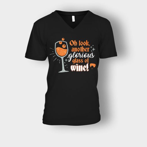 Oh-Look-Another-Glorious-Glass-Of-Wine-Winnie-Sanderson-Unisex-V-Neck-T-Shirt-Black