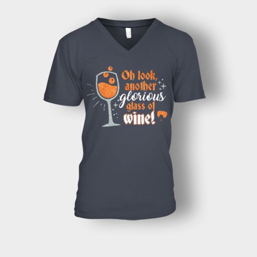Oh-Look-Another-Glorious-Glass-Of-Wine-Winnie-Sanderson-Unisex-V-Neck-T-Shirt-Dark-Heather