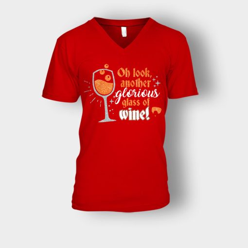 Oh-Look-Another-Glorious-Glass-Of-Wine-Winnie-Sanderson-Unisex-V-Neck-T-Shirt-Red