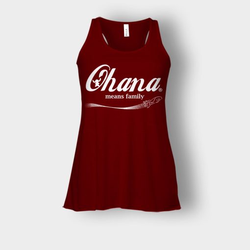 Ohana-Means-Family-Coca-Disney-Lilo-And-Stitch-Bella-Womens-Flowy-Tank-Maroon