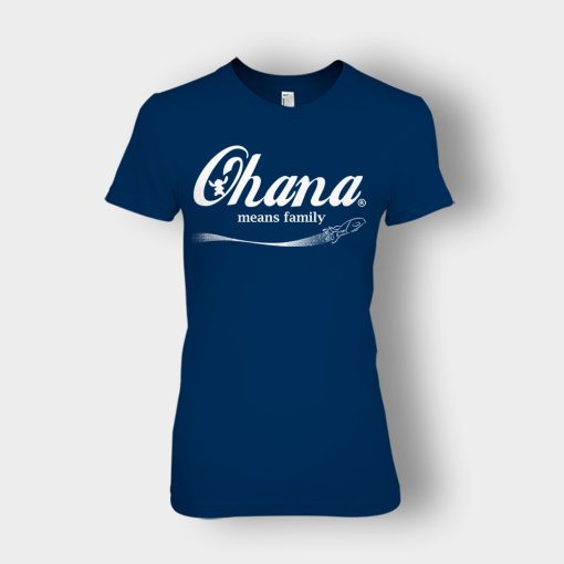 Ohana-Means-Family-Coca-Disney-Lilo-And-Stitch-Ladies-T-Shirt-Navy