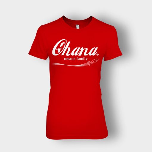 Ohana-Means-Family-Coca-Disney-Lilo-And-Stitch-Ladies-T-Shirt-Red