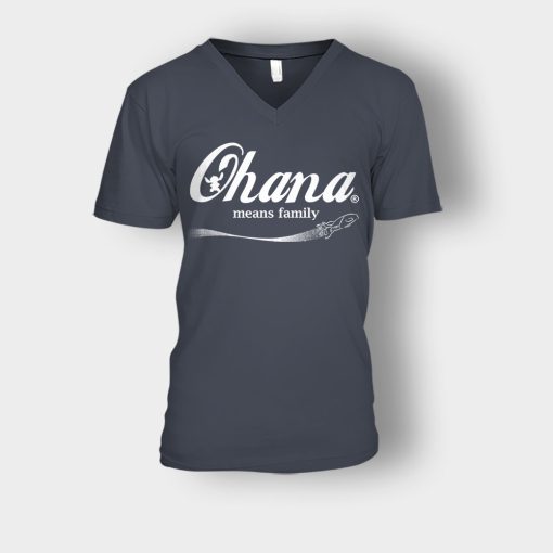 Ohana-Means-Family-Coca-Disney-Lilo-And-Stitch-Unisex-V-Neck-T-Shirt-Dark-Heather