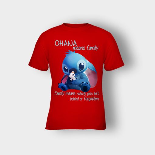 Ohana-Means-Family-Disney-Lilo-And-Stitch-Kids-T-Shirt-Red