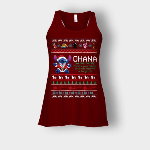 Ohana-Ugly-Knit-Disney-Lilo-And-Stitch-Bella-Womens-Flowy-Tank-Maroon