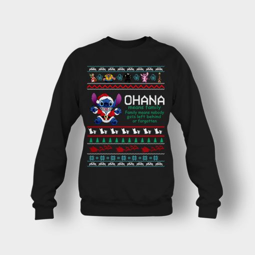 Ohana-Ugly-Knit-Disney-Lilo-And-Stitch-Crewneck-Sweatshirt-Black