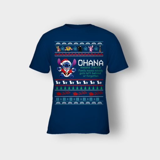 Ohana-Ugly-Knit-Disney-Lilo-And-Stitch-Kids-T-Shirt-Navy