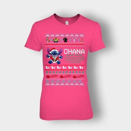 Ohana-Ugly-Knit-Disney-Lilo-And-Stitch-Ladies-T-Shirt-Heliconia