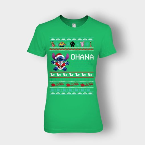 Ohana-Ugly-Knit-Disney-Lilo-And-Stitch-Ladies-T-Shirt-Irish-Green