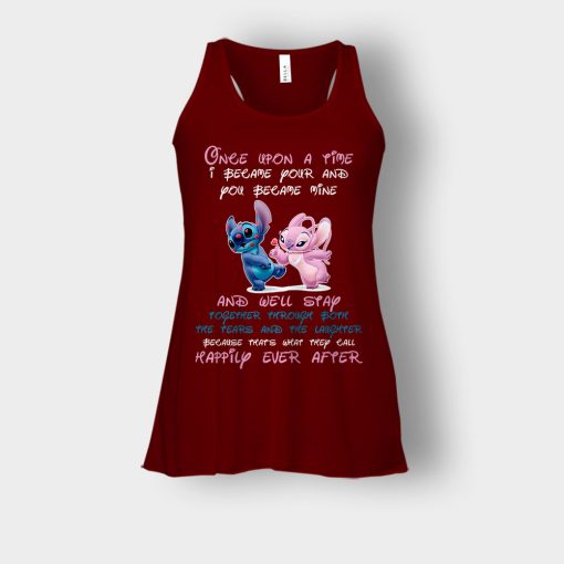 Once-Upon-A-Time-Disney-Lilo-And-Stitch-Bella-Womens-Flowy-Tank-Maroon