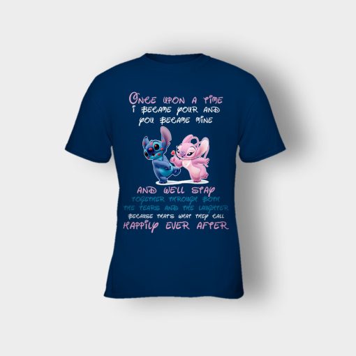 Once-Upon-A-Time-Disney-Lilo-And-Stitch-Kids-T-Shirt-Navy