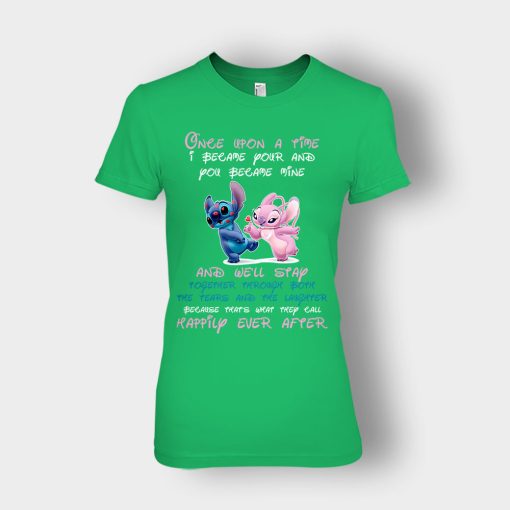 Once-Upon-A-Time-Disney-Lilo-And-Stitch-Ladies-T-Shirt-Irish-Green