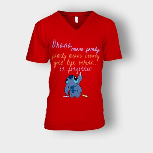 Paint-My-Love-Disney-Lilo-And-Stitch-Unisex-V-Neck-T-Shirt-Red