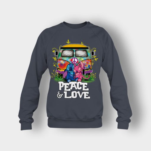 Peace-And-Love-Disney-Lilo-And-Stitch-Crewneck-Sweatshirt-Dark-Heather