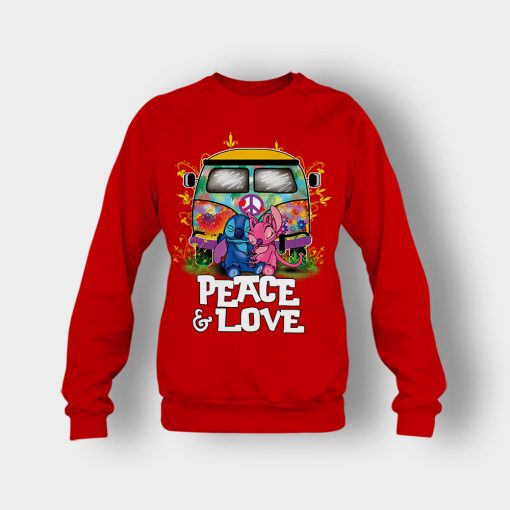 Peace-And-Love-Disney-Lilo-And-Stitch-Crewneck-Sweatshirt-Red