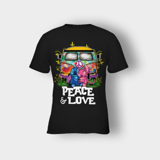 Peace-And-Love-Disney-Lilo-And-Stitch-Kids-T-Shirt-Black