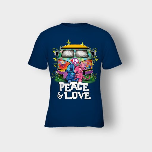 Peace-And-Love-Disney-Lilo-And-Stitch-Kids-T-Shirt-Navy