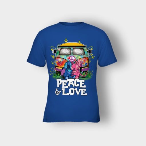 Peace-And-Love-Disney-Lilo-And-Stitch-Kids-T-Shirt-Royal