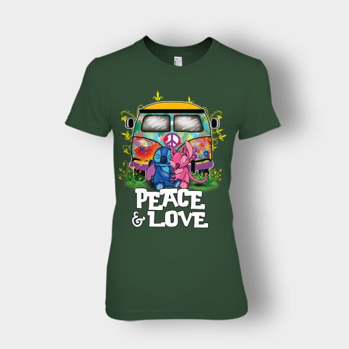 Peace-And-Love-Disney-Lilo-And-Stitch-Ladies-T-Shirt-Forest