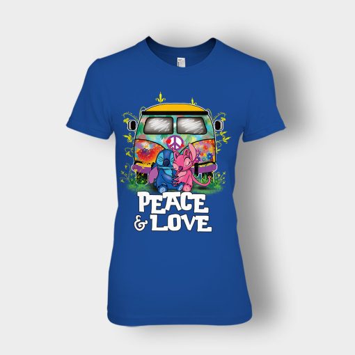 Peace-And-Love-Disney-Lilo-And-Stitch-Ladies-T-Shirt-Royal