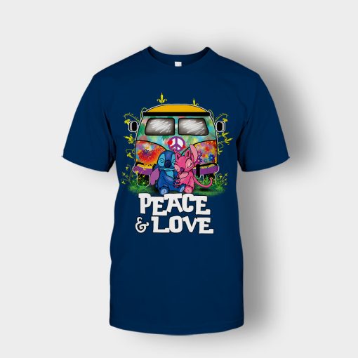 Peace-And-Love-Disney-Lilo-And-Stitch-Unisex-T-Shirt-Navy