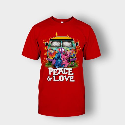 Peace-And-Love-Disney-Lilo-And-Stitch-Unisex-T-Shirt-Red