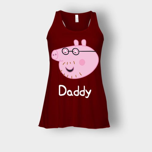 Peppa-Pig-Daddy-Pig-Bella-Womens-Flowy-Tank-Maroon