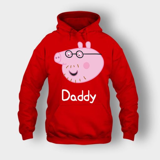 Peppa-Pig-Daddy-Pig-Unisex-Hoodie-Red