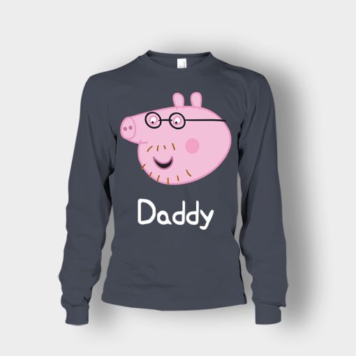 Peppa-Pig-Daddy-Pig-Unisex-Long-Sleeve-Dark-Heather