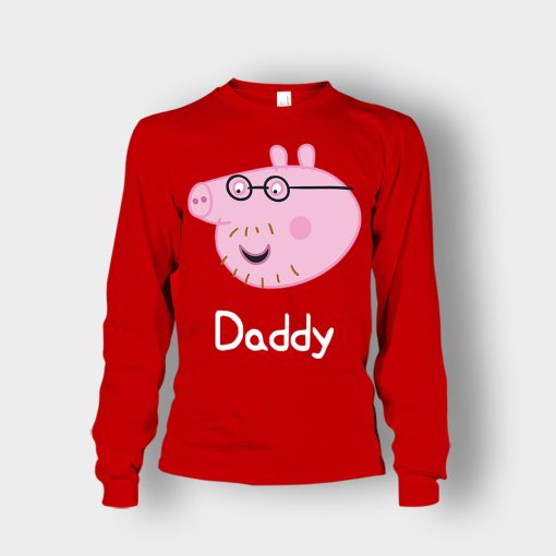 Peppa-Pig-Daddy-Pig-Unisex-Long-Sleeve-Red