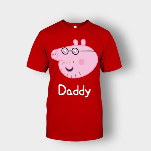 Peppa-Pig-Daddy-Pig-Unisex-T-Shirt-Red