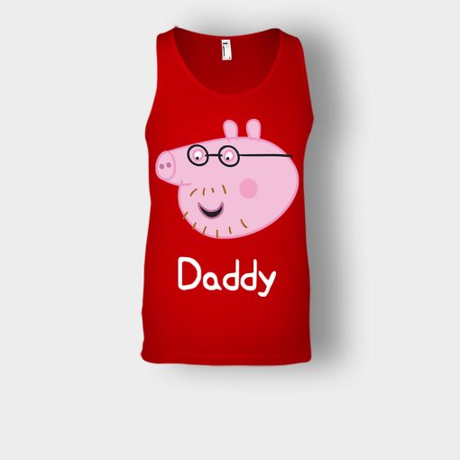 Peppa-Pig-Daddy-Pig-Unisex-Tank-Top-Red