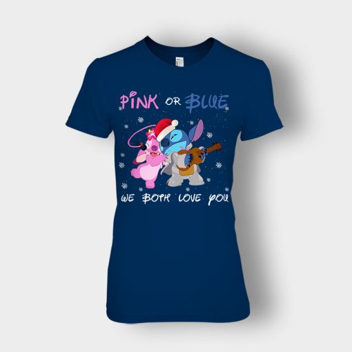 Pink-Or-Blue-We-Both-Love-You-Disney-Lilo-And-Stitch-Ladies-T-Shirt-Navy