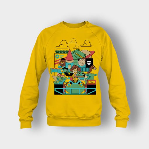 Pixar-Cartoon-Disney-Toy-Story-Crewneck-Sweatshirt-Gold