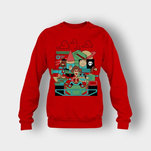 Pixar-Cartoon-Disney-Toy-Story-Crewneck-Sweatshirt-Red