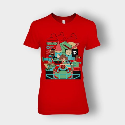 Pixar-Cartoon-Disney-Toy-Story-Ladies-T-Shirt-Red